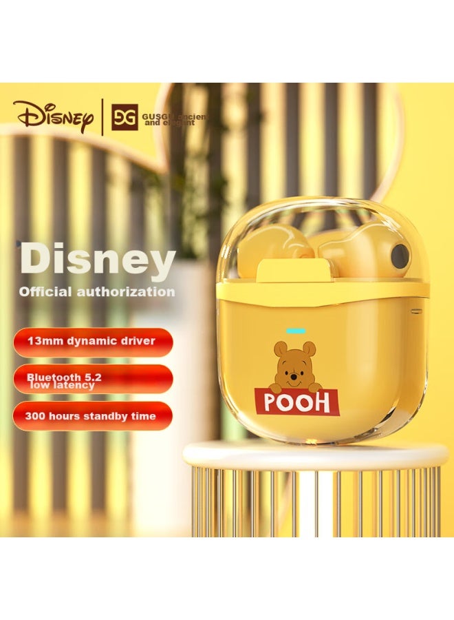 Gusgu Disney Co-branded True Wireless Bluetooth Earphones, Semi-in Ear Music Sports Running Noise-cancelling Headphones, Compatible With Apple Huawei Xiaomi Phones, Yellow Ce-823v - Image 1