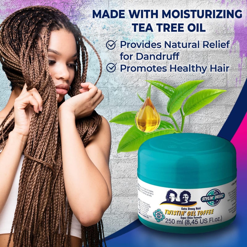 Stylin Dredz جيل التصفيف ستايلين دريدز قوي جداً لتثبيت الشعر بنكهة توفي مع تركيبة لمعان فائق - Image 5