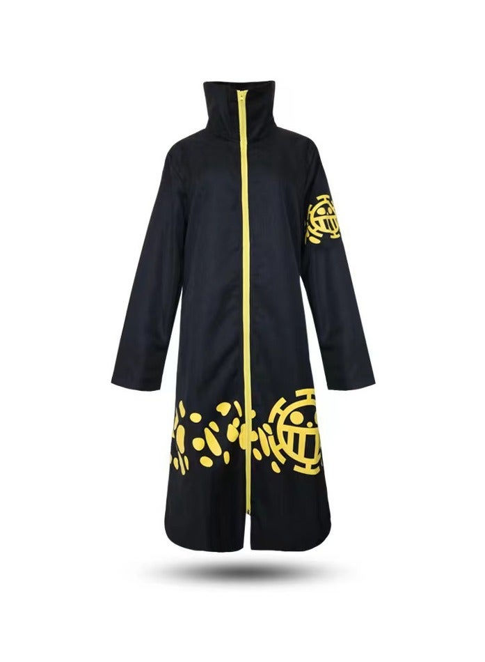 JAYATO Anime One Piece COS costume Anime Trafalgar II and III generation black robe cloak costume L for Kids & Teens - Image 1