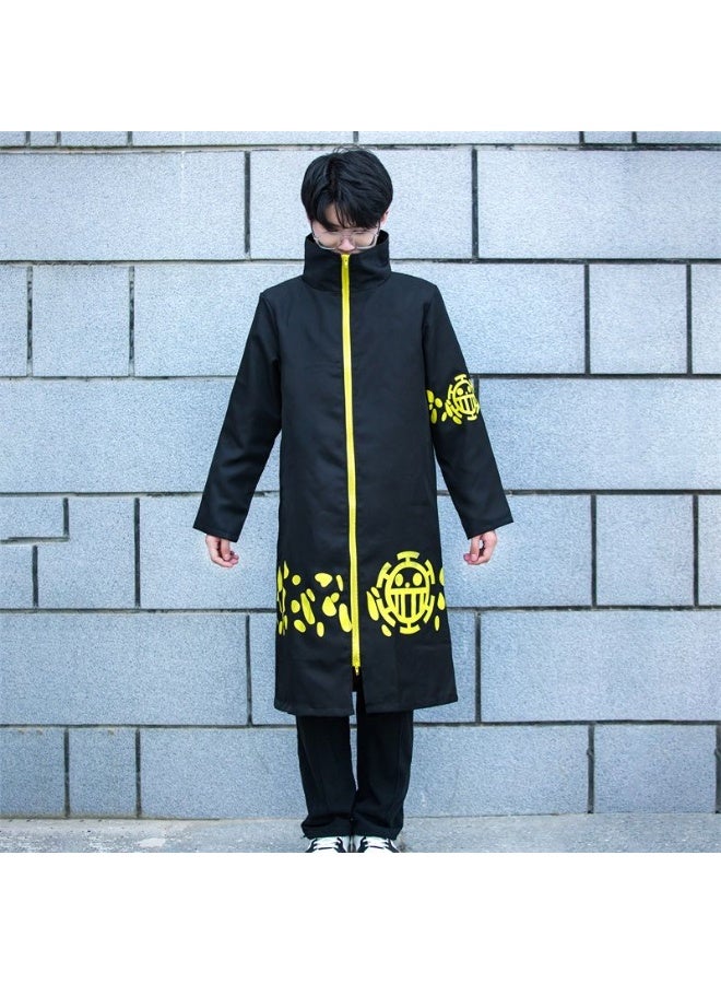 JAYATO Anime One Piece COS costume Anime Trafalgar II and III generation black robe cloak costume L for Kids & Teens - Image 4