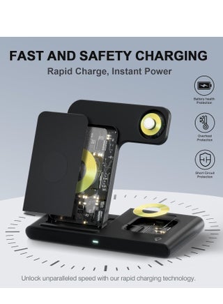 Wireless Charger iPhone Charging Station: 3 in 1 Charger Stand Multiple Devices for Apple - iPhone 15 14 Pro Max 13 12 11 - Watch 9 8 7 6 5 4 3 2 Se - view 4