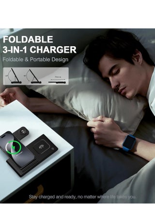 Wireless Charger iPhone Charging Station: 3 in 1 Charger Stand Multiple Devices for Apple - iPhone 15 14 Pro Max 13 12 11 - Watch 9 8 7 6 5 4 3 2 Se - view 5