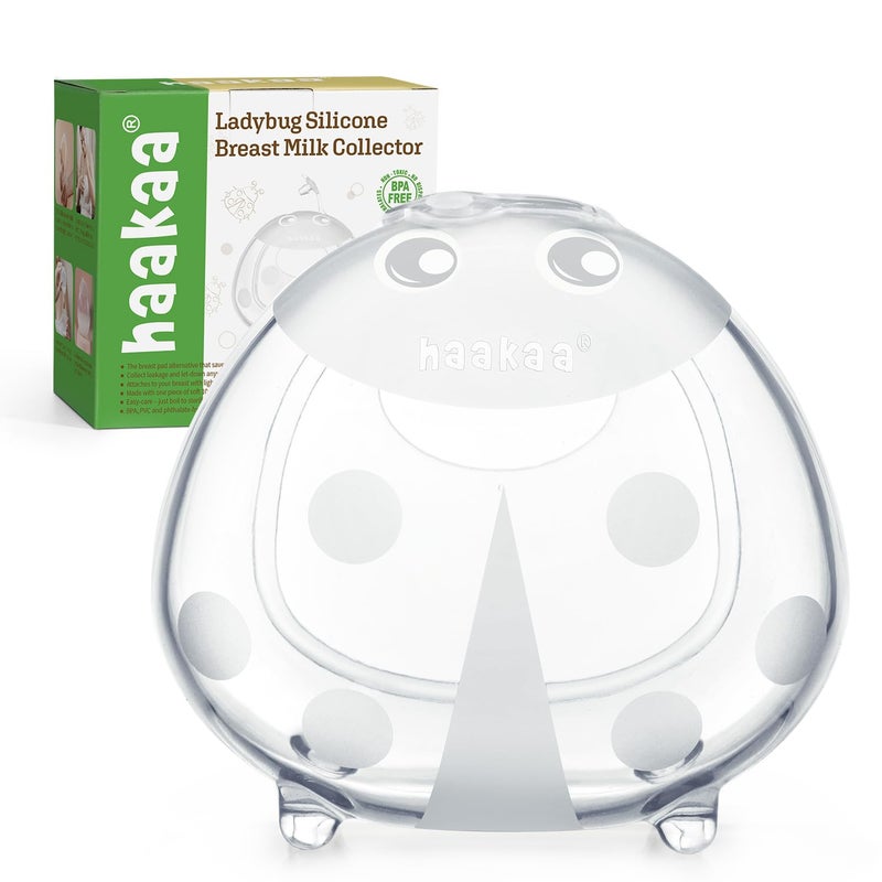 haakaa Ladybug Breast Milk Collector Breast Shells Milk Saver Nursing Cups for Large Milk Supply, Replace Disposable Breast Pads, Reusable & Wearable (150ml, 1 Pc) - Image 1