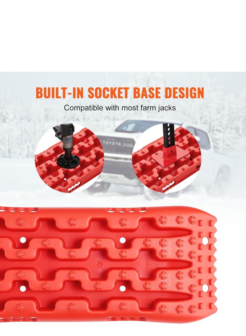 Generic 10 TON Traction Boards with PP Material, Recovery Boards for Off-road Vehicles/Cars/Pickups/SUVs/RVs, Pair Tire Traction Mats on Sand, Mud and Loose Terrain, Short, Black(2 PCS)  - Image 3