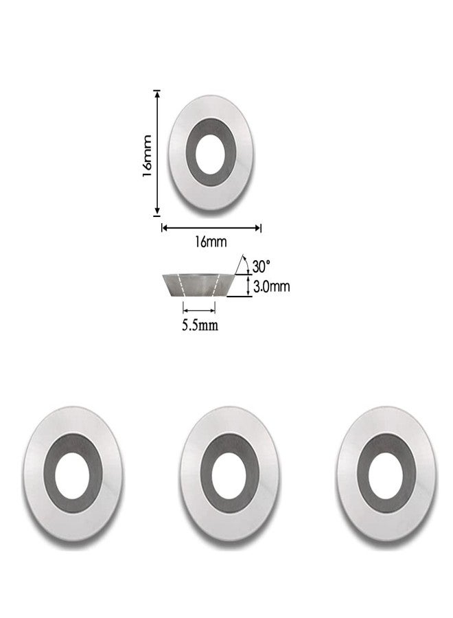 CDBP 16mm(5/8 inch) Round Carbide Inserts for Woodturning, R16x3mm Indexable Carbide Cutter fits for DIY Woodworking Lathe Wood Turning Finisher Hollower Tools, Ci0, 10 Pcs - Image 4