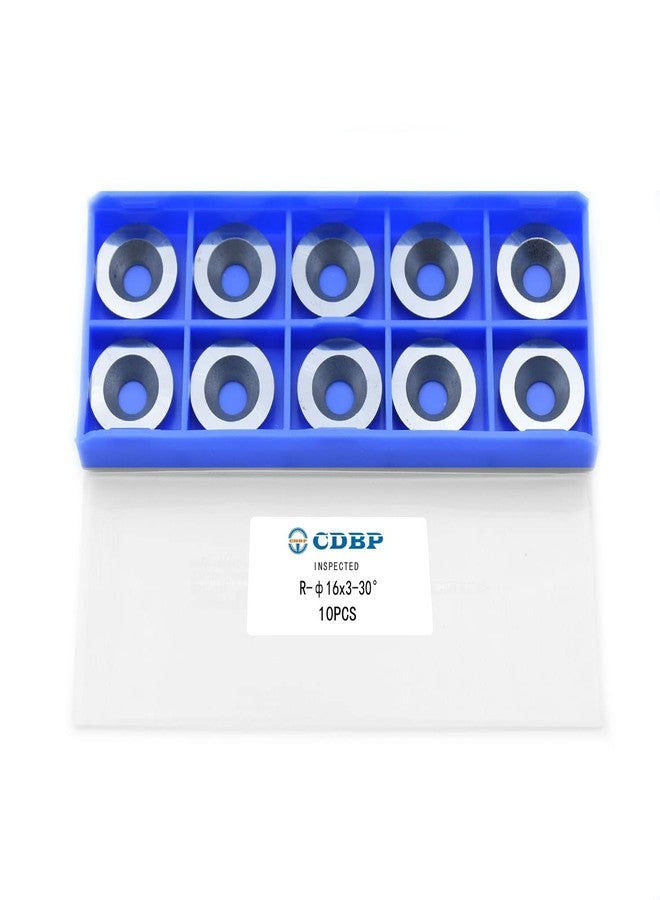 CDBP 16mm(5/8 inch) Round Carbide Inserts for Woodturning, R16x3mm Indexable Carbide Cutter fits for DIY Woodworking Lathe Wood Turning Finisher Hollower Tools, Ci0, 10 Pcs - Image 1