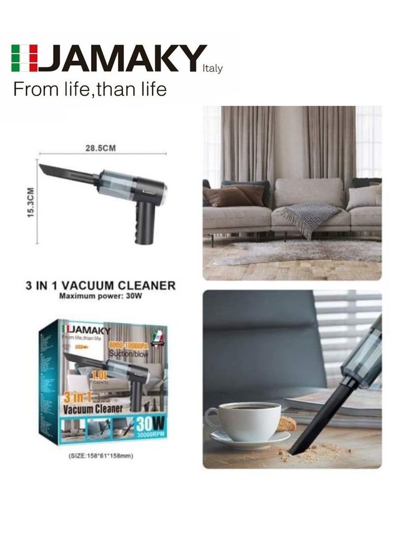 JAMAKY Italy Vacuum cleaner with power of 30 watts, capacity of 1.0 liters, with Italian technology that makes it more practical and easy to use, model JMK1600  - Image 2