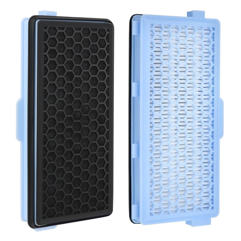2 Pack Filters for Miele Active Air Clean 50 Vacuum Cleaners Compact C1  C2 Complete C2  C3 S8340  Vacuum Filter for Miele S4000 S5000 S6000  S8000 S4 S5 S6 S8 Series Replaces SFHA 50