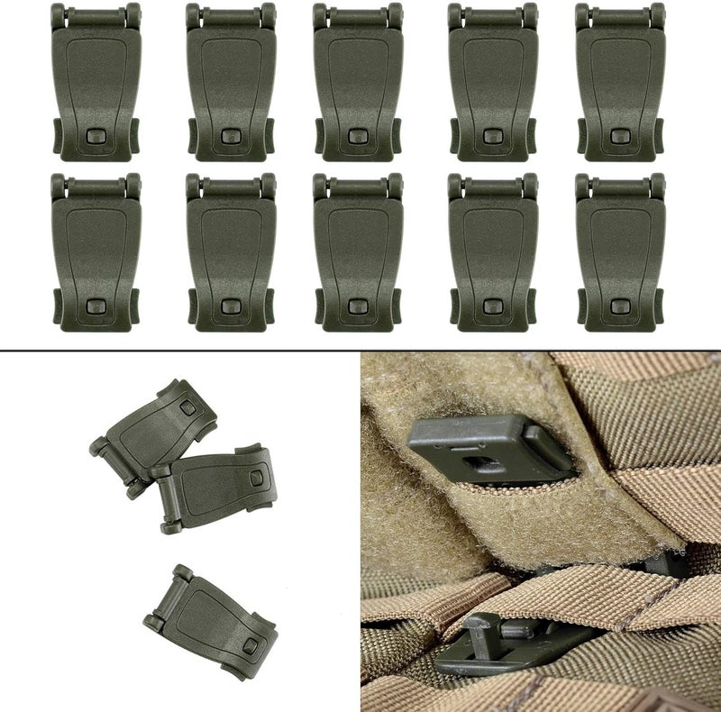 BOOSTEADY 36PCS Attachments for Tactical Backpack Vest Belt,D-Ring Grimloc Locking Gear Clip, Web Dominator Elastic Strings, Strap Management Tool Buckle,Hydration Tube Clips,Key Ring,MOLLE Bag - Image 4