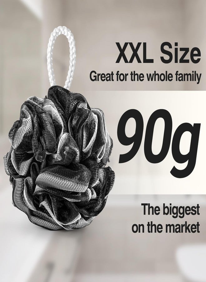 Tilcare XXL 90g Charcoal Shower Loofah 3 Pack by Tilcare - Perfect Bath Sponge for Exfoliating for Men & Women - Body Scrubber Brush for Cleansing and Smooth Skin - Scrubbies That Remove Excess Oil and Dirt - Image 2