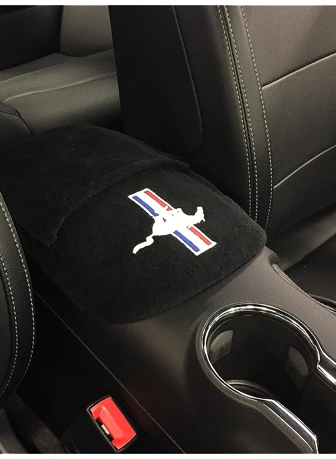 PROMASS Armour Custom Fit Console Cover with Embroidered Logo for Select Mustang Tribar Models Jump - Cotton 2015-2018 KAMUS15-16  - Image 1