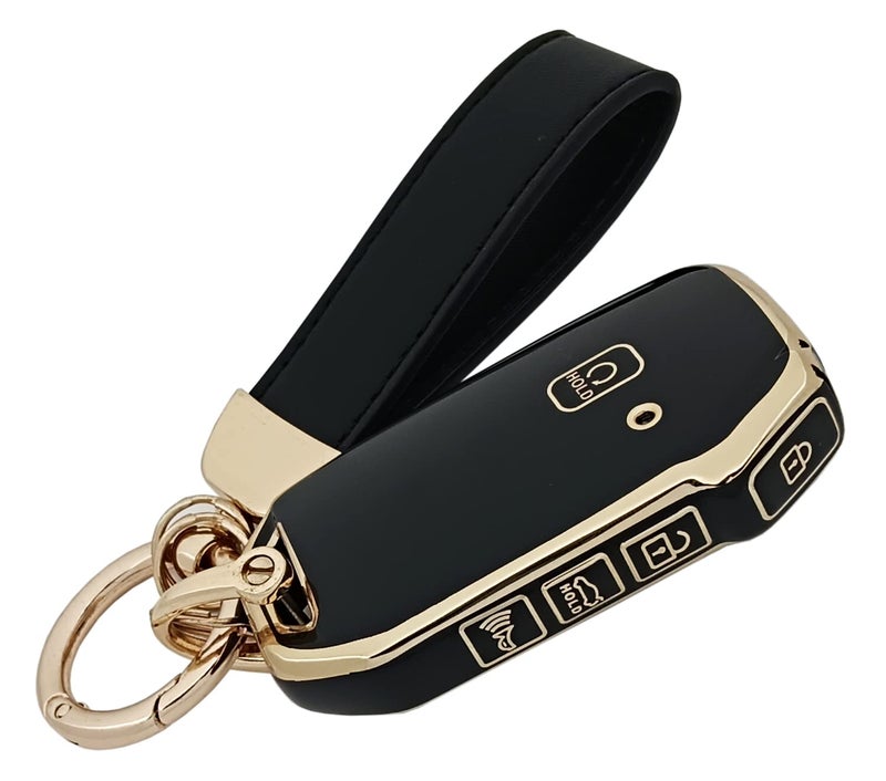 vurbemes TPU Car Protector Key Fob CoverCase with Chain for Kia 20202022 Soul 20192021 Forte 20202021 Telluride K5 20212022 Seltos NIRO Sportage Sorento Smart Remote Key Fob Black
