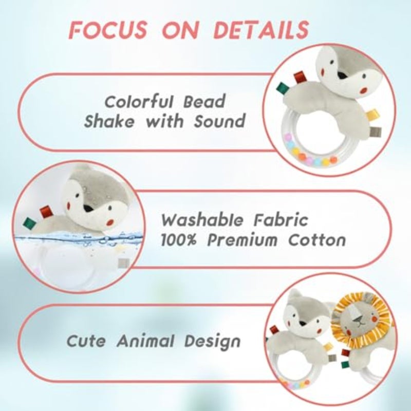 Baby Rattles 0-6 Months Newborn Toys Infant Toys 0-6 Months Rattles for Babies 0-6 Months Baby Toy, Soft Colors Baby Toy for 0 3 6 9 12 Months - Image 3