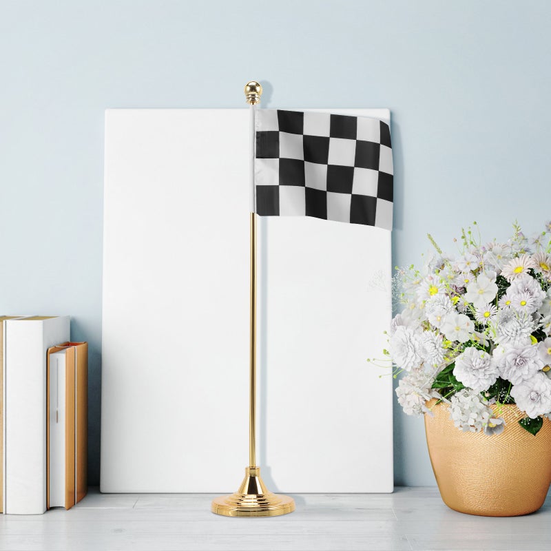 Desk Flag Pole with Base Metal Flag Stick Meeting Room Flag Pole Base Flag Holder - Image 5