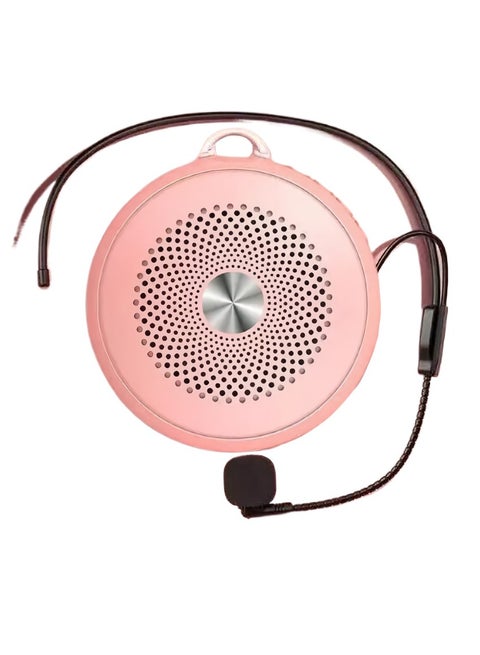 Mini Portable Megaphone, Wireless Multifunctional High Power Voice Amplifier, Compact And Lightweight Personal Display Speaker With Microphone For Teachers Speech, (1pc, Pink)