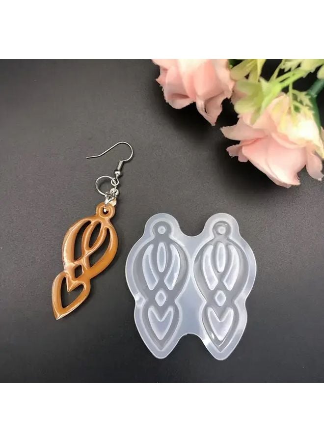 قالب صب راتنج الزهور البيضاء لصنع المجوهرات DIY أقراط الشرابة قلادة - Image 3
