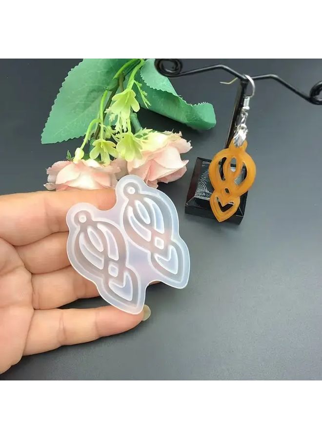 قالب صب راتنج الزهور البيضاء لصنع المجوهرات DIY أقراط الشرابة قلادة - Image 1