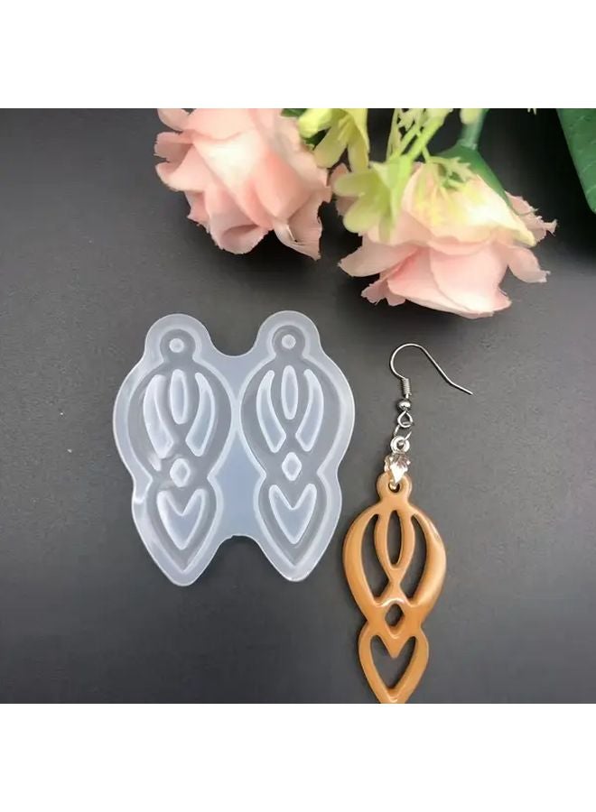 قالب صب راتنج الزهور البيضاء لصنع المجوهرات DIY أقراط الشرابة قلادة - Image 2