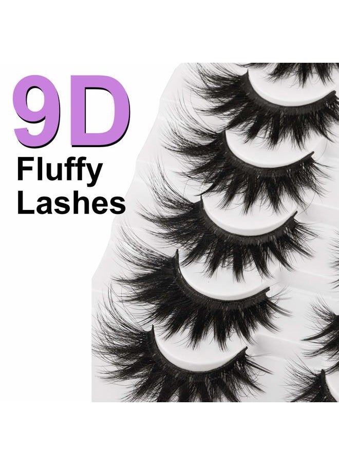FANXITON False Eyelashes Fluffy Mink Lashes 20 MM Long False Lashes 9D Cat-eye Volume Faux Mink Lashes Pack 8 Pairs by FANXITON  - Image 3