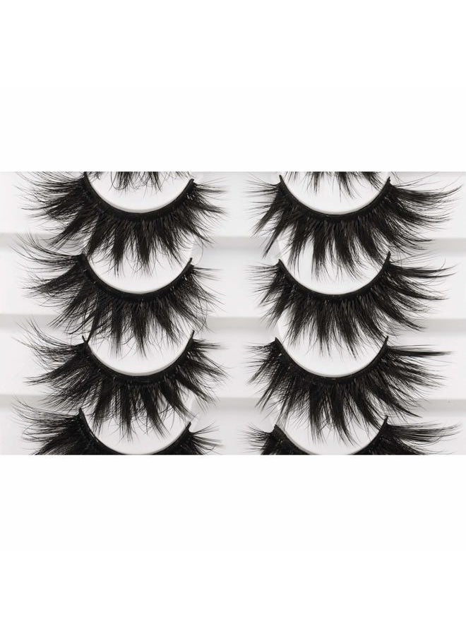 FANXITON False Eyelashes Fluffy Mink Lashes 20 MM Long False Lashes 9D Cat-eye Volume Faux Mink Lashes Pack 8 Pairs by FANXITON  - Image 2