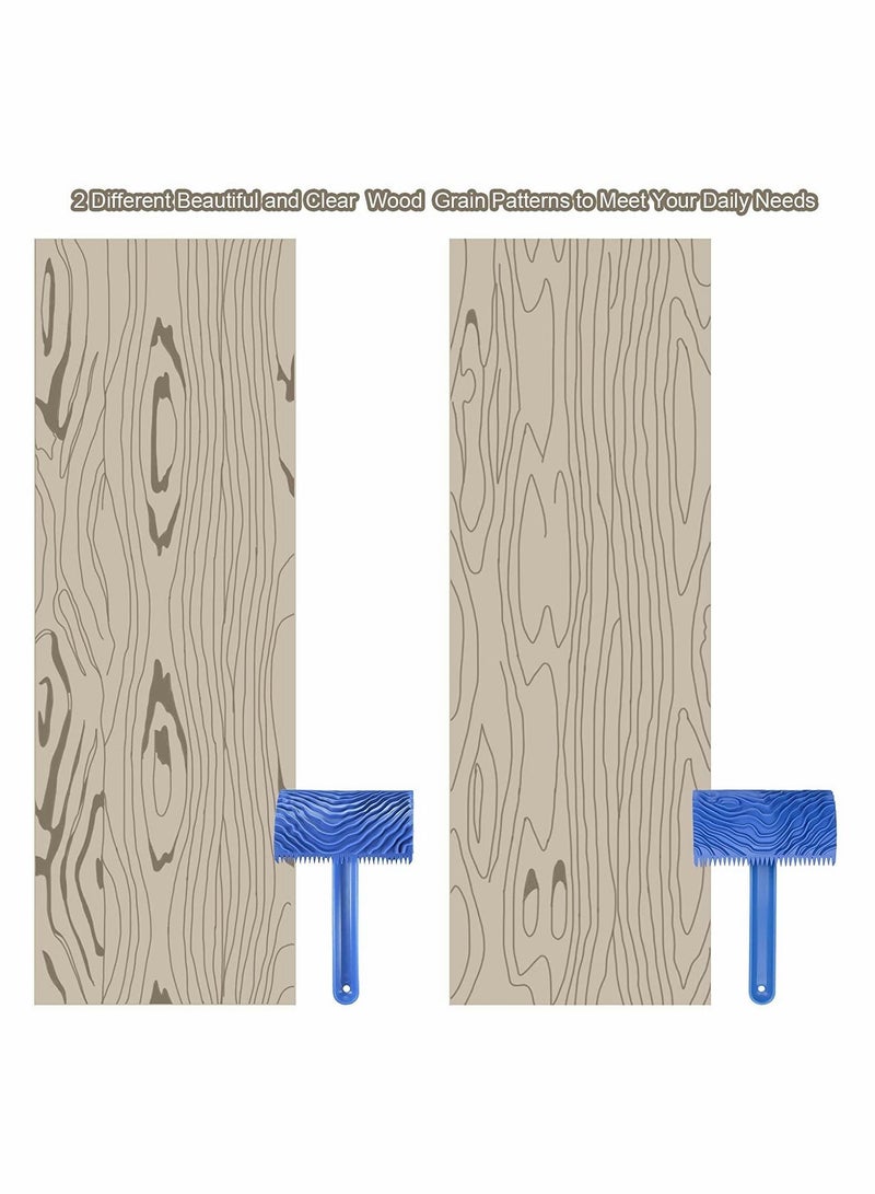 Y&D Wood Texture Roller Graining Tool, Rubber DIY Art Wallpaper Imitation Grain Painting Tool - Image 3