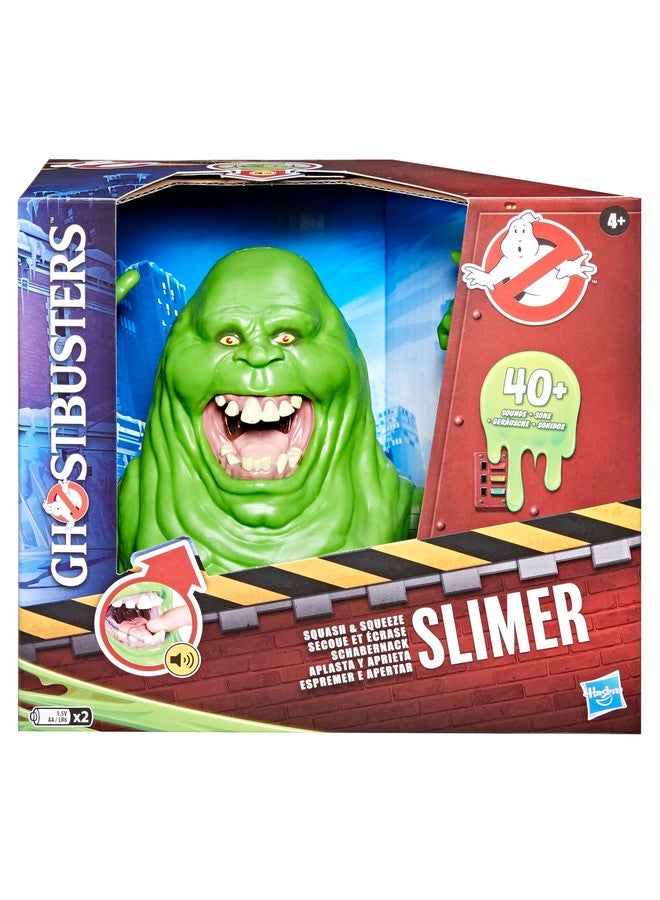 GHOSTBUSTERS Squash & Squeeze Slimer Animatronic Toy, 40+ Sound Effects, Interactive 7-Inch Green Ghost, Toys For Ages 4+ - Image 2