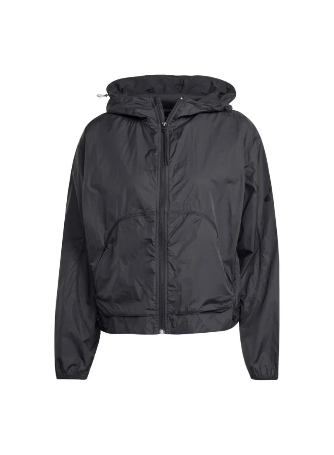 adidas Adidas W Ce Q2 Wb Black Windbreaker Jackets For Women