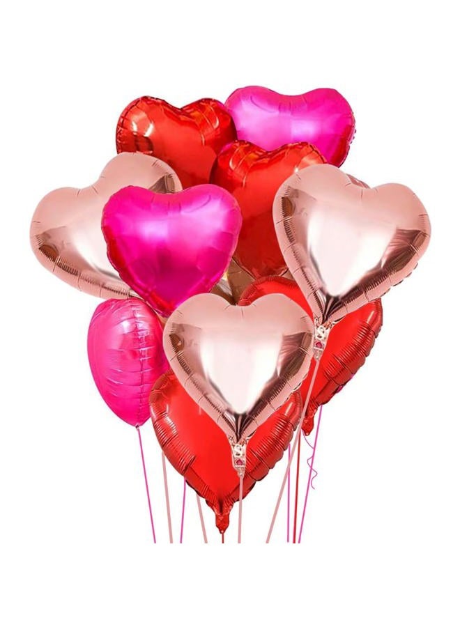 Oarkive 15pcs Valentines Balloons Heart Shaped Balloons Valentines Day Heart Balloons Heart Foil Balloons Metallic Mylar Heart Balloons for Wedding Birthday Heart Party Decor Heart Baby Shower Decorations - Image 1