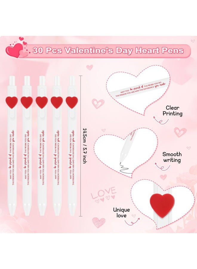 Jetec 30 Sets Valentines Pens Bulk Heart Employee Appreciation Gifts Inspirational Ballpoint Pen with Thank You Card Funny Pink Valentine Favors for Staff Teacher Nurse Office Supplies (Proud) - Image 2