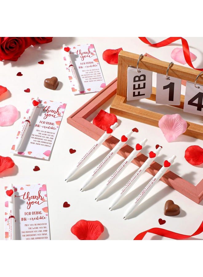 Jetec 30 Sets Valentines Pens Bulk Heart Employee Appreciation Gifts Inspirational Ballpoint Pen with Thank You Card Funny Pink Valentine Favors for Staff Teacher Nurse Office Supplies (Proud) - Image 4
