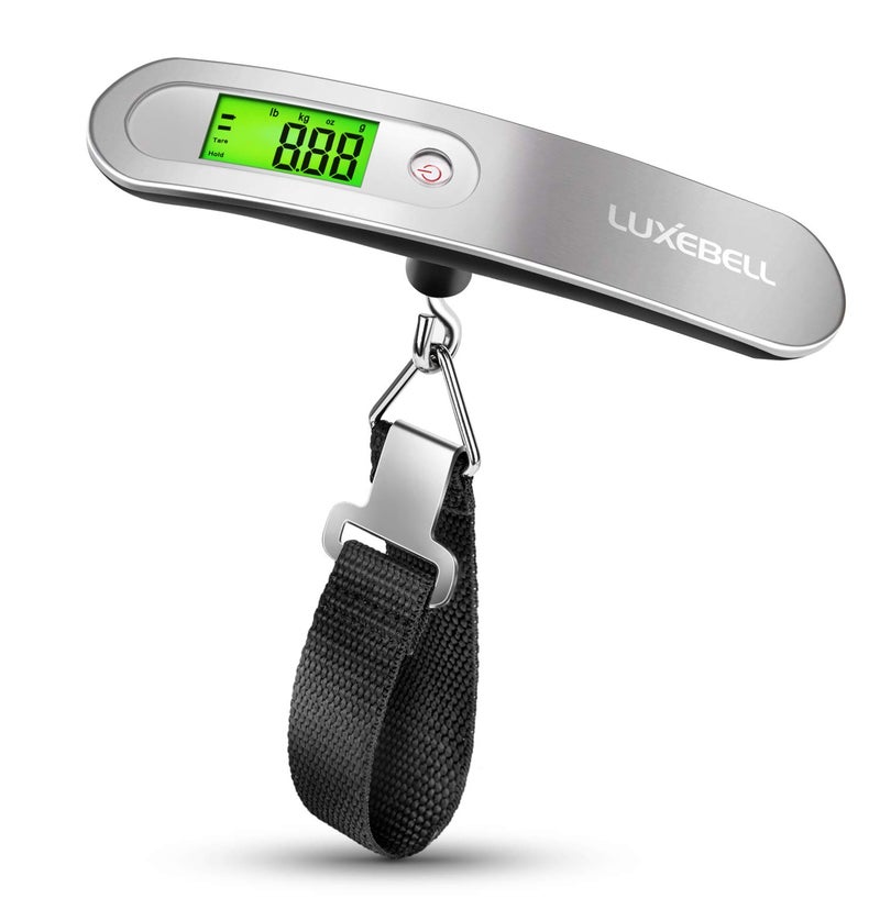 LUXEBELL Digital Luggage Scale Gift for Traveler Suitcase Handheld Weight Scale 110lbs Silver  - Image 1
