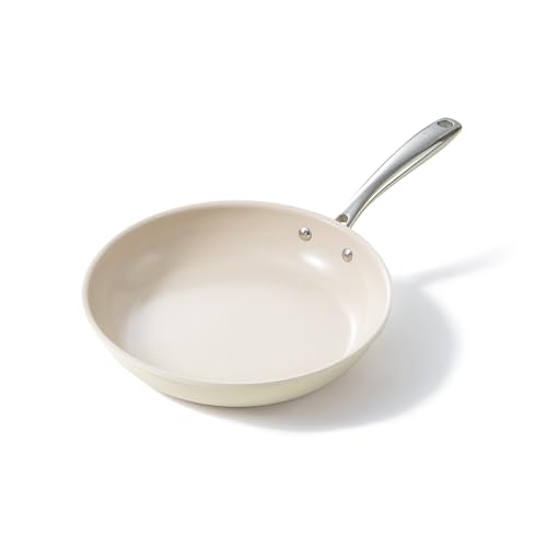 Redchef Nonstick Frying Pan Skillet Ceramic NonStick Saute Pans 95 inch Cooking Fry Pan with Stay Cool Handle All Stovetops Gas Electric Induction DishwasherOven Safe PFASFree Non Toxic - Image 1