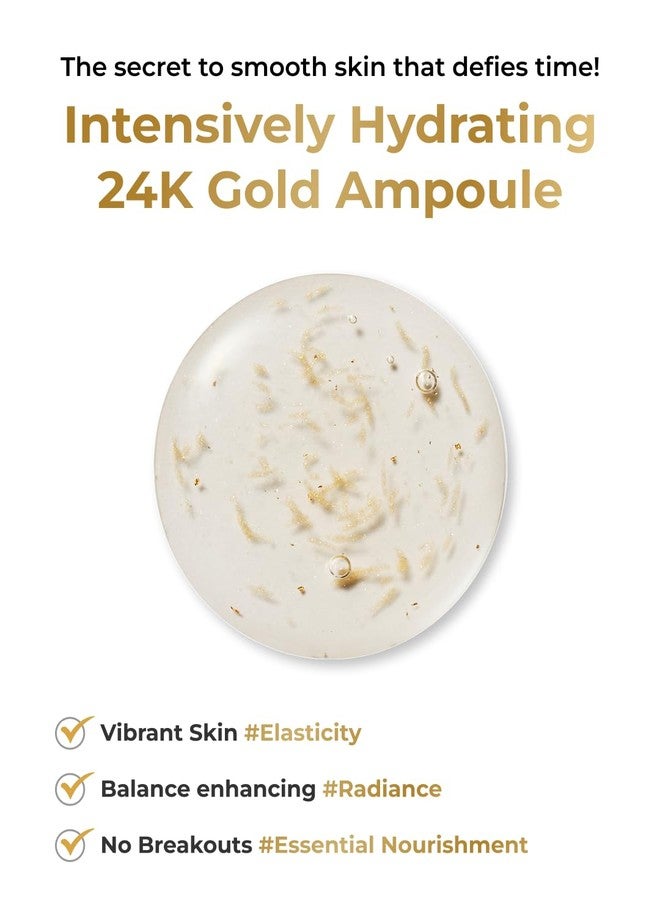 bom أمبولة قوة الببتيد من بوم كوزمتيكس 1.01 أونصة سائلة، ببتيد خماسي مع خيوط ذهبية 24 قيراط وذهب نقي 99% لتعزيز الكولاجين في البشرة، سيروم مرفع لتحسين المرونة والإشراقة، العناية بالبشرة الكورية - Image 3