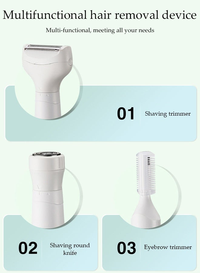 DUNISO 4 in 1 Hair Removal, Rechargeable Bikini Trimmer for Women, Gentle and Safe Shaving for Pubic Hair and Intimate Areas, Type-C Charging, Cordless Electric Razor for Women - Image 2