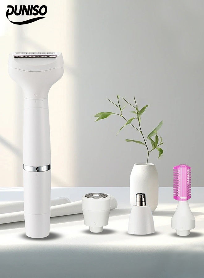 DUNISO 4 in 1 Hair Removal, Rechargeable Bikini Trimmer for Women, Gentle and Safe Shaving for Pubic Hair and Intimate Areas, Type-C Charging, Cordless Electric Razor for Women - Image 1