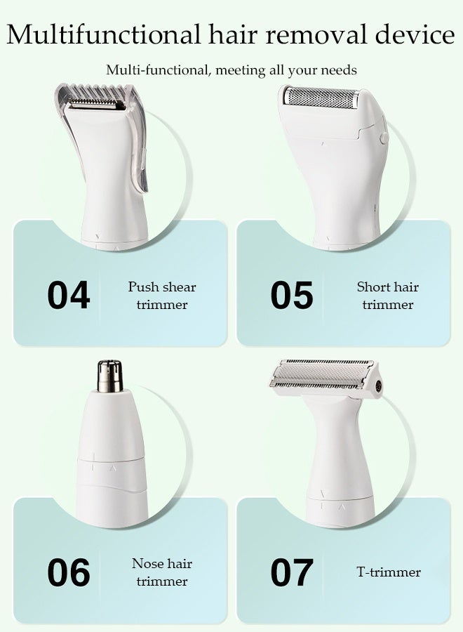 DUNISO 4 in 1 Hair Removal, Rechargeable Bikini Trimmer for Women, Gentle and Safe Shaving for Pubic Hair and Intimate Areas, Type-C Charging, Cordless Electric Razor for Women - Image 3