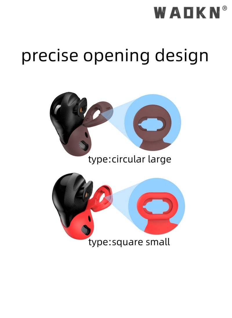 WAOKN 8 Pairs Ear Tips Bluetooth Headset Earphone Protective Case, Full Silicone Dustproof Earcap Ear Loop Compatible with Samsung Galaxy Buds Live Silicone Covers Eartips Accessories  - Image 4