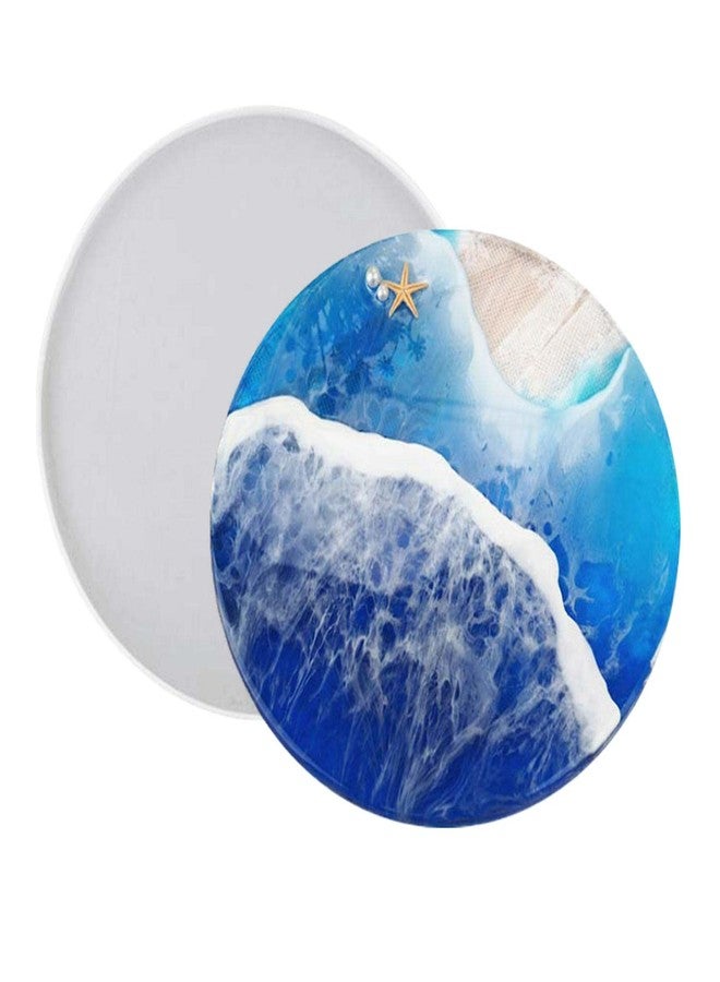 Tookie Round Silicone Molds, 12" Silicone Crystal Epoxy Non Stick Round Tray Mold, Shiny Silicone Tray Board Table Clock Mold for DIY Crafts Home Coaster Cutting Board, Desktop Decoration - Image 1