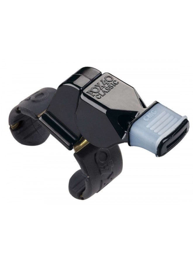 Fox 40 Classic CMG Official Finger Grip Whistle , Black