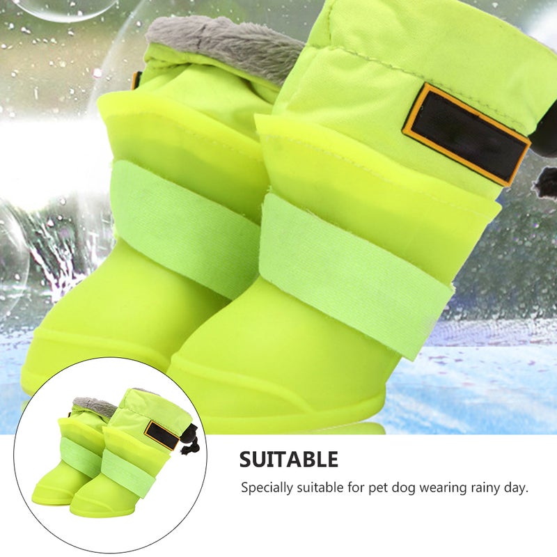 4 Pcs Pet Rainshoes Silicone Pet Shoes Anti- Rain Shoes - Image 4