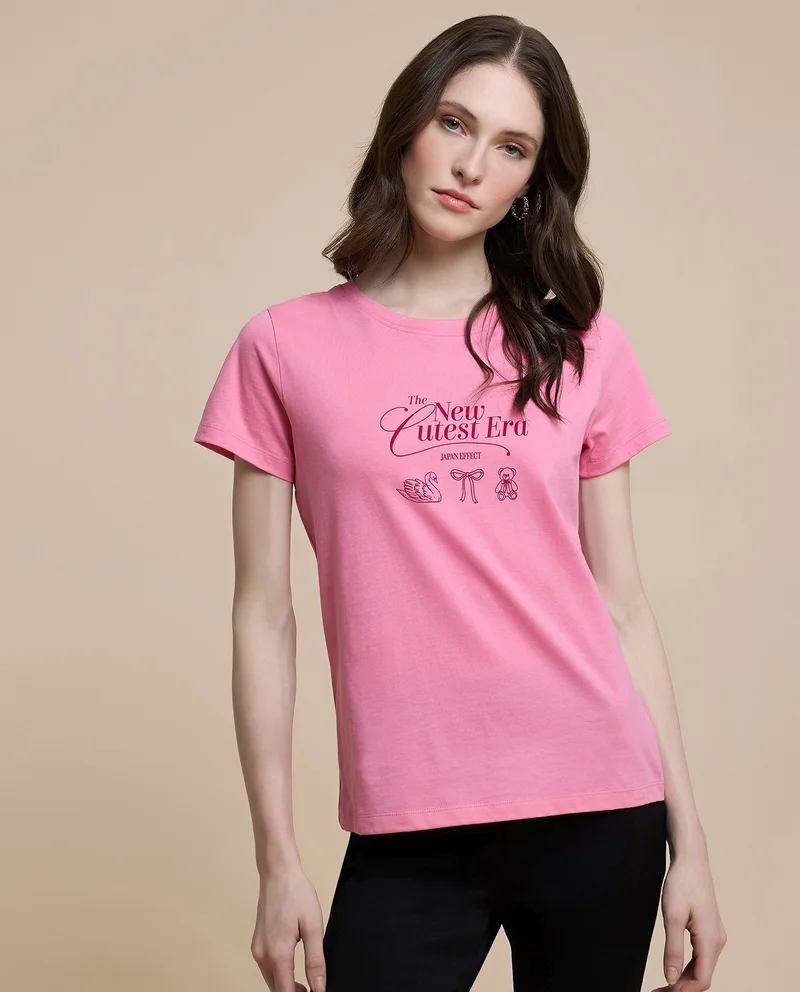 R&b Printed T-Shirt With Crew Neck And Short Sleeves