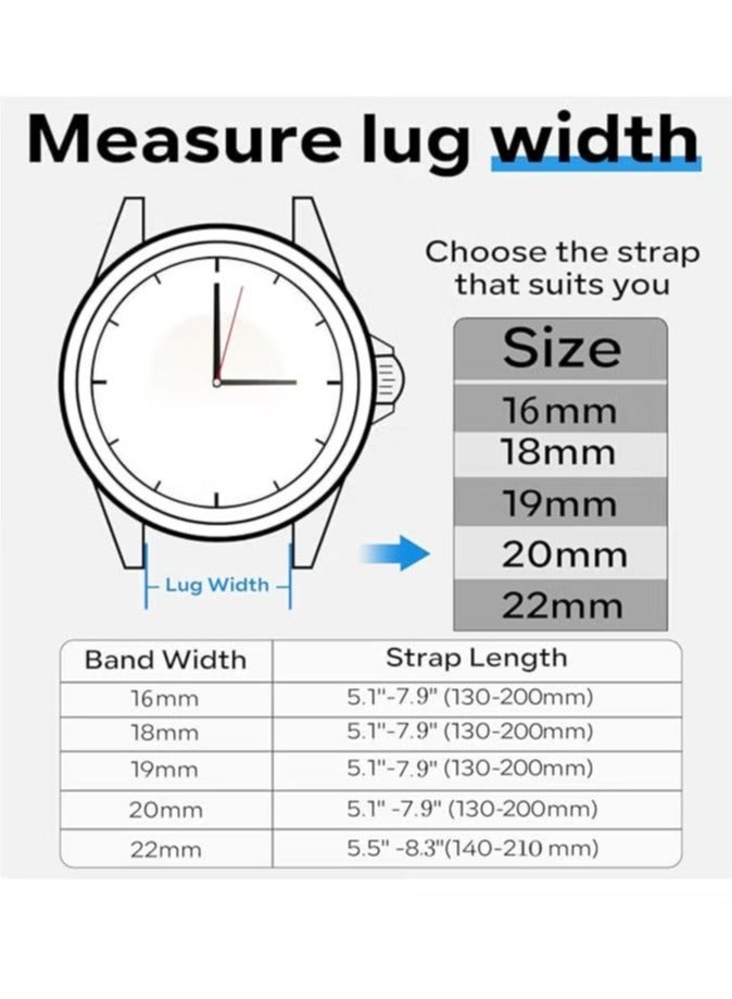 ELTRAZONE Watch Strap Magnetic Band - 16mm 18mm 19mm 20mm Quick Release Silicone Sport Band with Folding Clasp - Skin-Friendly Soft Silicone for Men and Women (Blue) - Image 5