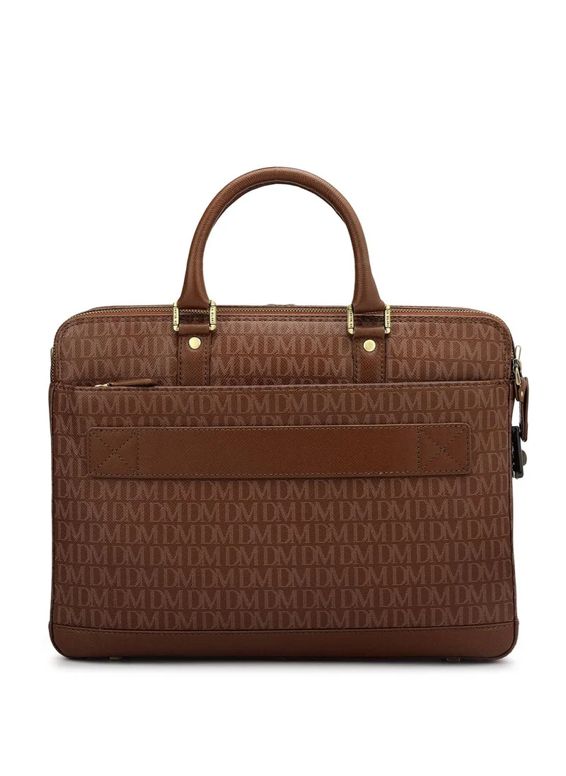 Da Milano  Da Milano Genuine Leather Brown Laptop Bag for Men | Best Price UAE