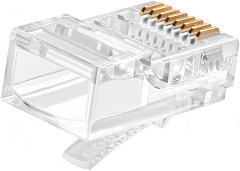 ويندفورج كرافت موصلات RJ45 - أطراف CAT6 - قابس شبكة UTP للأسلاك الصلبة والكابلات القياسية، - Image 1