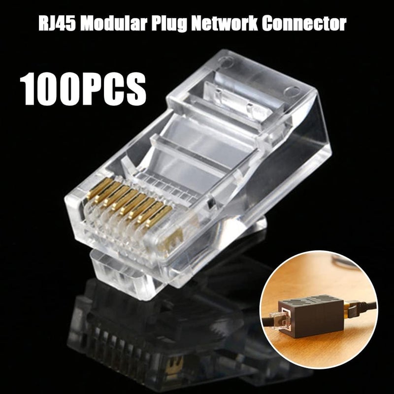 ويندفورج كرافت موصلات RJ45 - أطراف CAT6 - قابس شبكة UTP للأسلاك الصلبة والكابلات القياسية، - Image 5