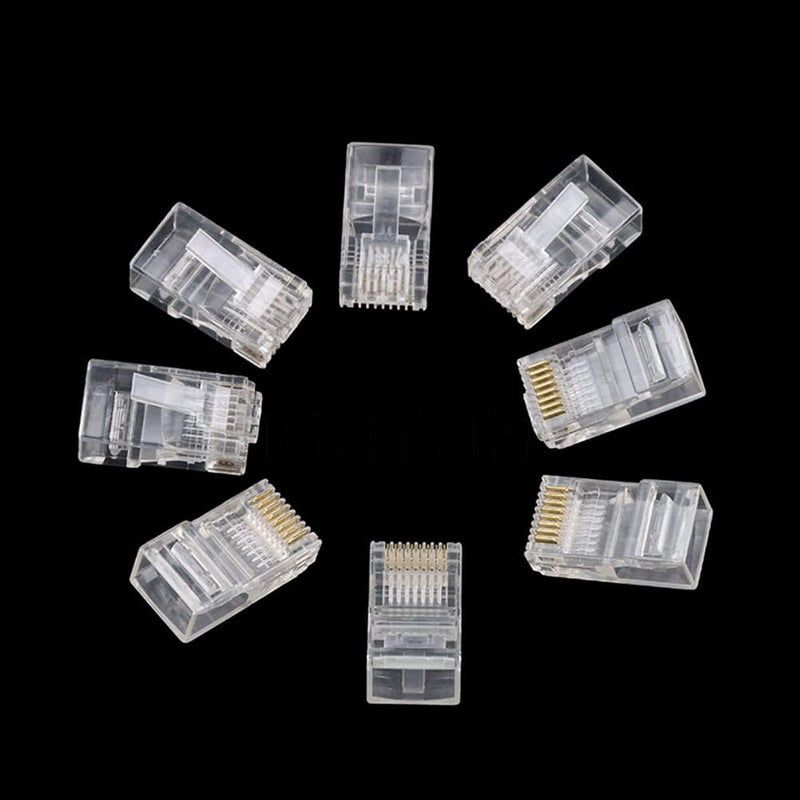 ويندفورج كرافت موصلات RJ45 - أطراف CAT6 - قابس شبكة UTP للأسلاك الصلبة والكابلات القياسية، - Image 3