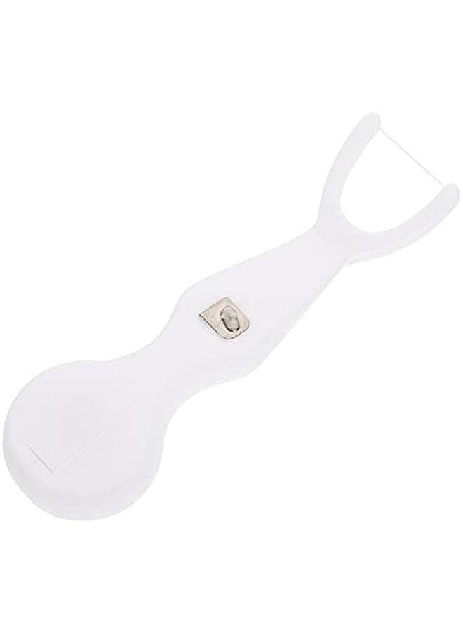 Generic Oral Floss Holder Y-Shaped Dental Cleaner Travel Oral Care Stick White Nylon Single Handle  - Image 1