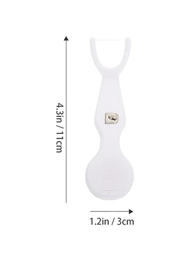 Generic Oral Floss Holder Y-Shaped Dental Cleaner Travel Oral Care Stick White Nylon Single Handle  - Image 2