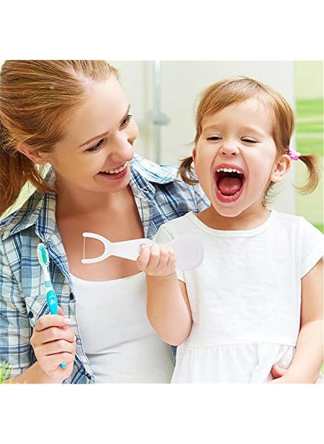 Generic Oral Floss Holder Y-Shaped Dental Cleaner Travel Oral Care Stick White Nylon Single Handle  - Image 5