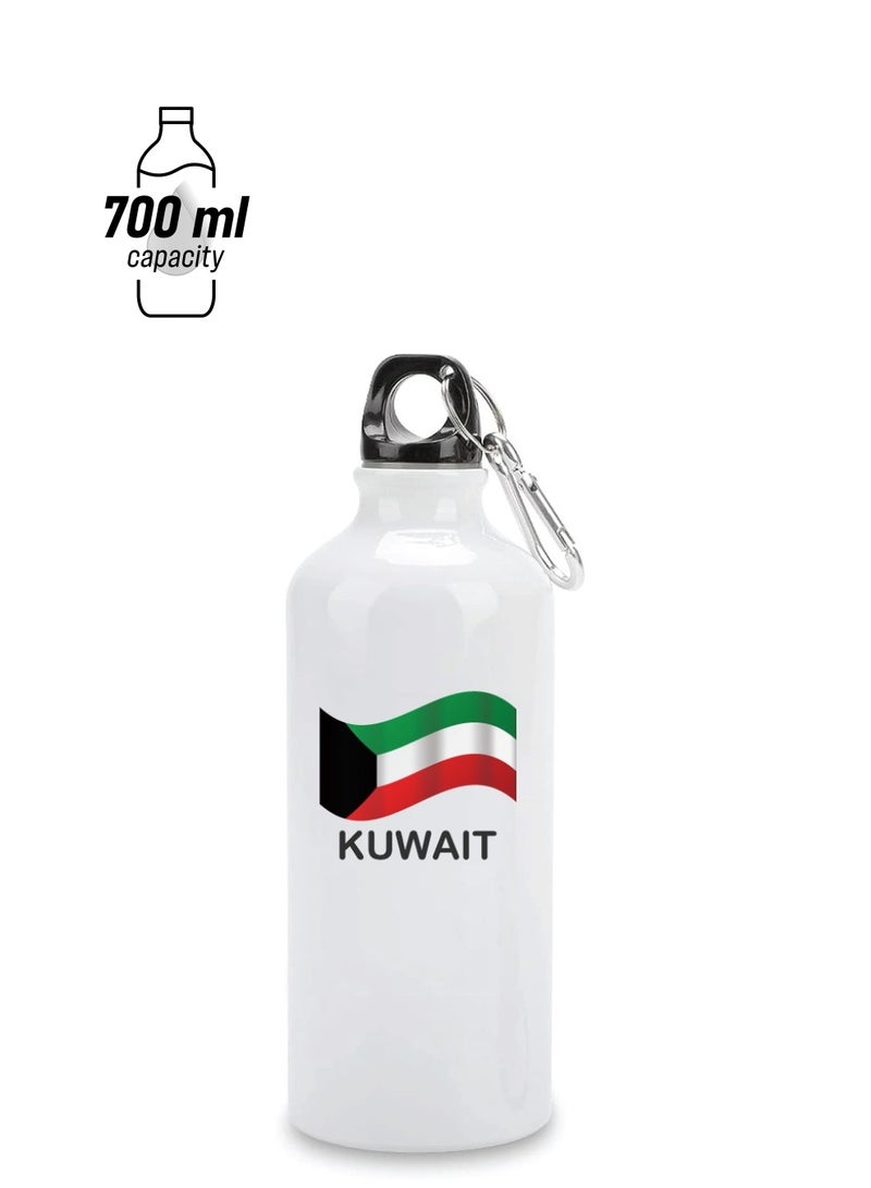 PRINTSHOP4ME Kuwait National Day Water Flask - Celebrate with the City Skyline - Aluminum Sports Water Bottle - Perfect for Gifts and Hydration - Image 1